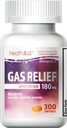 HealthA2Z® gaasivabastus Simethicone 180mg | Vabaneb kõhu ebamugavusest ja gaasist | Kõhupuhitus | Leevendab gaasi kiiret (300 loend (1. pakk))