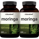 NatureBell Pure Moringa kapslid 8000mg Per Serving (2 Pack) | Made with Moringa Powder Organic, 480 Kapslid - Green Superfood, Skin Health & Immune Support - Non-GMO, Gluteenivaba, 8 kuu pakkumine
