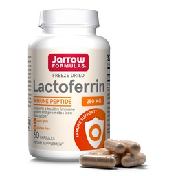 Jarrow valemid Lactoferrin 250 mg - immuunsüsteemi toetav glükoproteiin - tervisliku immuunsüsteemi toetamiseks & raua imendumiseks - külmkuivatatud - gluteenivaba - mitte-GMO - 60 kapslit ( Servings)