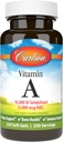 Carlson - A-vitamiin Lahustub, 10000 IU (3000 mcg RAE), vees lahustuv, nägemus Tervis, 250 Softgels