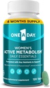Üks päev Naiste Aktiivne Metabolism Daily Essential, Multivitamiinid Naistele, Metabolism Toetus, Vitamiinid Naistele Kõik 8 B-vitamiinid, D-vitamiin, Magneesium Ja Rohkem,120 Loe