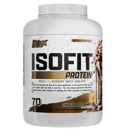 Nutrex Research IsoFit Whey Protein Pulber Instantized 100% Whey Protein Isolaat (70 Servings, Chocolate Shake)