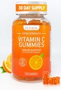 Python C-vitamiin + Echinacea täiendus immuunsuse ja kopsude tervise jaoks, toetab kollageeni tootmist, nahahüdraatimist, immuunsust ja tervist, 60 Vegan Gummy närimist täiskasvanutele ja lastele - 1 kuu pakkumine