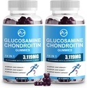 M tolli Glükosamiin Chondroitin Gummies, 1500mg Glükosamiini & 1000mg MSM per Serving, ühine tugilisa täiskasvanutele, Elderberry Maitse, 45 Servings(Pakett 2)