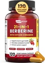 21-in-1 berberiini lisand koos tseiloni kaneeliga - orgaaniline berberiin HCL Fütosoom, 5x kõrgem imendumine ainevahetuse toetamiseks 120 kapslit