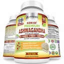 VÄRSKED TERVISEKApslid Ashwagandha Kapslid KSM-66 1200mg Puhta juure ekstrakt musta pipraga suure imendumise jaoks - Potent Ashwagandha täiendus - 60 Vegankapslit