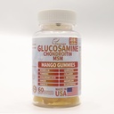 Glükoosamiin Chondroitin Gummies koos MSM 60 CT Suhkruvaba Glükoosamiin Kondroitin Gummies Kolmekordne tugevus liigese tervise ja immuunsuse toetamiseks täiskasvanutele, meestele ja naistele - Mango Maitse