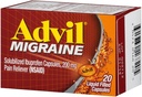 Advil Migreen Pain Reliever, Solubilized Ibuprofeen 200mg, 20 Count, vedelad täidetud kapslid, võimas migreeni leevendamine