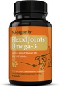 FlexxiJoints Omega-3 Hip ja liigeselisa • Roheliste rannakarbi Omega-3 õli koertele • 100% Uus-Meremaa Roheliste Rannakarbid (60 Softgels)