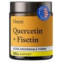 OMRE Quercetin ja Fisetin toidulisandid - Kolmanda osapoole testitud senolüütilised toidulisandid vananemise toetamiseks - 500 mg Quercetin Fytosome ja 100 mg Fisetin - väga biosaadavad vormid