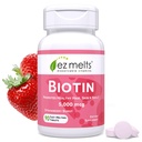 EZ sulab lahustuv biotiin 5000 mcg, juuksed, naha ja küünte tugi, suhkruvaba, 3-kuuline pakkumine - 1 pakend