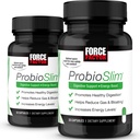 FORCE FACTOR ProbioSlim, 2-Pack, probiootiline lisand probiootikumidega naistele ja meestele ja rohelise tee ekstrakt, gaasi vähendamine, puhitus, kõhukinnisus, seedetrakti tervise toetamine ja soolestiku tervis, 60 kapslit