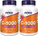 NOW toidulisandid, vitamiin C-1,000 koos Rose HIPS & Bioflavonoididega, antioksüdantide kaitse *, 100 tabletti (2. pakend)