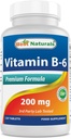 Parimad looduslikud vitamiinid B6 200mg täiskasvanutele, 120 tabletti (120 loendust 1)
