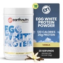 EarthNutri - munavalge valgu pulber Pre, Intra või Post Workout, 26 g valku Serving, toetab lihaste tugevust ja taastumist, ei kunstlikke lisandeid - Vanilla 20 Servings (640 g)