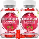 Berberine Gummies koos Ceylon Cinnamon 1500mg kõrge potentsi Berberine HCL täiendus immuunsüsteemi ja ainevahetuse toetamine, suhkruvaba, Vaarika Maitse - 120 krahv