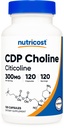 Nutricost CDP koliin (tsitikoliin) 300mg, 120 taimetoitlast kapslit - mitte-GMO, taimetoitlane sõbralik, gluteenivaba