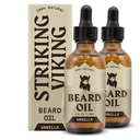 Viking Beard Oil for Men - 2 Fl Oz, Pack of 2, Vanilla Lõhn - looduslikult tekkinud konditsioneer mandli, teepuu, argaani ja Jojoba õliga habeme kasvuks, pehmenemiseks ja niisutamiseks