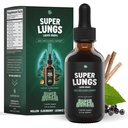 SuperBonsai Super Lungs Mullein tilgad - Taimne Kopsutugi Tinktuur Mullein Leaf Ekstrakt Elderberry Reishi Vahukommi Juur - Toetab Selget Hingamist & Tervist - 2 oz