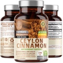 N1N Premium Ceylon Cinnamon 1200mg [100% Orgaaniline Ceyloni kaneel] Looduslik lisand tervisliku vereringe, aju ja liigeste funktsiooni toetamiseks, 120 kapslit