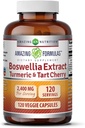 Amazing Formulas Boswellia Extract Turmeric and Tart Cherry 2400mg Veggie kapslid | Non-GMO | Gluteenivaba | Valmistatud USA | Ideaalne taimetoitlastele (120)