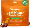 Zesty Paws Pill Paki probiootiline pasta koertele - Immuunsüsteemi ja seedesüsteemi tugi - Bacon Flavor - DE111 Bacillus subtilis - Taskud Iga pill, tablett ja kapsel teie koerale - 4.2oz - 60 portsjonit
