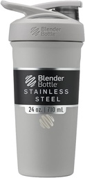 BlenderBottle Sport Isoleeritud roostevabast terasest raputuspudel traadi viskiga, 24-Ounce, Grey - proteiini raputamine ja hüdraat sportlastele ja fitness-entusiastidele, lihtne segamine, hoiab joogid külmad, lukustatavad Lid