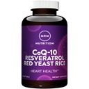 MRM Nutrition CoQ-10 Resveratrool Red Pärmi riis | Toetab südame-veresoonkonna ja südame tervist | Gluteenivaba | Mitte-GMO | 30 Softgels