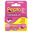 Pepto Bismol Tasku närimistabletid iiveldus, kõrvetised, seedehäired, upset kõht ja kõhulahtisus - 5 Sümptom Kiire leevendus, Cherry Flavor 24 ct