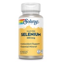 Solaray Pärmivaba Selenium 200mcg, Selenium kapslid tervislikuks kilpnäärme funktsiooniks ja immuunsuse toetamiseks, kõrge imendumise täiendus, vegan, 90 Servings, 90 VegCaps
