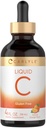 Carlyle C-vitamiin Vedelik | 4 fl. oz | Oranž maitse | Vegan, mitte-GMO, gluteenivaba toidulisand