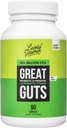 LIVELY VITAMIN CO. Great Guts Probiootikum 50 miljardit CFU Probiootikum - Balance Gut Microbiome, GI Tract, Põletik, Seedehäired, Refluks, Upset Magu ja kõhulahtisus - 90 Caps