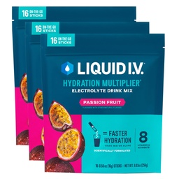 Vedel I.V.® Hüdratsioonikordaja - Passion Fruit | Elektrolüütide pulbrijoogisegu | 3 Pack (48 Servings)