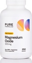 PureFormulas Magneesiumoksiid 300 mg – Tervislik süda, lõõgastus, immuunsüsteemi tugi, mitte-GMO taimetoitlased kapslid – 250 loend