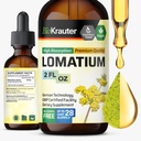 BIO KRAUTER Lomatium Juur Tinktuur - Vegan Respiratory Support Supplement - Lomatium Dissectum Vedel Ekstrakt - Alkohol & Suhkruvaba - 2 Fl.Oz.