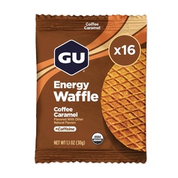 GU Energy Stroopwafel Caramel Coffee Sports Nutrition Waffle, Kofeiin Kaasas ja Kosher Dairy, On-The-Go Energia Iga treening, 16 Count