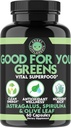 Vigased toidulisandid, mis on kasulikud teile rohelised, elutähtsad rohelised supertoidusegud immuuntoetuse suurendamiseks valem, infundeeritud Spirulina, Astragalus Juur ja Olive Leaf Juur Extract (1-pudeli)