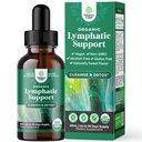 Certified Organic Lymphatic Drainage Drops - Taimne Lymphatic Cleanse ja Immune Support Supplement koos Echinacea Goldenseal & Red Clover Extract - Vegan Non GMO alkohol ja suhkruvaba - 30 Servings