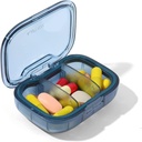 3 Komposiit Pill Box, Niiskus Proof Pill Case, Travel Pill Korraldaja Taskutäit, Daily Portable Medicine Vitamiin Box, Fish Oil Box, Supplement Box