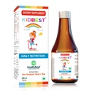 Tervislik Kidbest isuvõimendaja lastele 3-13 Yrs L-lüsiini ja B-vitamiinide siirup, aitab tervisliku kaalutõusu, ananassi maitse, suurendab nälga, isu stimuleeriv, 200 ml