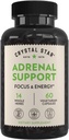 Crystal Star Adrenal Support Supplement (60 kapslit) - igapäevane taimse kortisooli lisa stressi leevendamiseks ja neerupealiste väsimus - Siberi Eleuthero, Lagrits, Uva Ursi, Astragalus & Fo-ti - Non-GMO