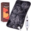 Bearhug Elektrikütte Pad 12 ''x24'' Double-Sided Faux Fur Soojendatud Pad, 6 Soojustase, 2H Auto-Off, Niiske & Kuiv Soojusteraapia Seljavalu leevendamiseks, Masinpestav, ETL Certified - Gift Box