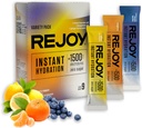 Rejoy – Electrolyte Powder Packets, 9 Sticks – Hydration Drink Mix Supplement – Sugar Free, Keto and Paleo Friendly, Vegan, Non-GMO, Easy Open Single-Serving Stick (Variety Pack)