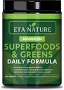 50 Super Greens Powder - Rohelised Superfood Powder puu- ja köögiviljad Toidulisandid - Supergreens Green Powder energia, seedimine, Vitality & Immunity - 30 Servings Vegan ja mitte-GMO