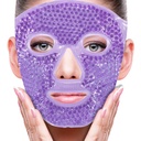 ZNÖCUETÖD Näo silmamaski jääpakend paistetuse vähendamiseks, kotid silmade all, pundunud tumedad ringid, migreen, kuum / külm pakend pehme Plush tagaküljega (Purple # 22)