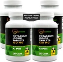 Radaition Tablets | Kaaliumjodiid 130mg | KI Pills | (4 Pack) 480 Kokku Tabletid