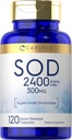 Carlyle S.O.D. Supplement Capsules | 300mg | 120 Count | Superoxide Dismutase | Non-GMO ja Gluteenivaba