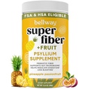 Bellway Super Fiber Pulber + Puuviljad, Suhkruvaba Orgaaniline Psyllium Husk Pulber Fiber Täiendus Regulaarsuse, Bloating Relief & Seedetrakti Tervis, Taimepõhine, Ananass Passion Fruit (50 Servings)