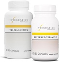 Integreeritud teraapiakomplekt puhverdatud C-vitamiiniga 1000 mg, 60 kapslit ja trimagneesiumi, 90 kapslit - puhverdatud C-vitamiin antioksüdantide toetamiseks * - kolme magneesium südame ja luu tervise jaoks *