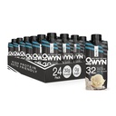 OWYN Pro Elite Vegan Taimepõhine Kõrge Valgu Shake, Vanilla, 24-Pakk, 32g Taimeproteiin, Prebiootikumid, Superfoods Greens treeningu ja taastamise, 0g Net Carbs, Zero Sugar, Keto (24 Pack)